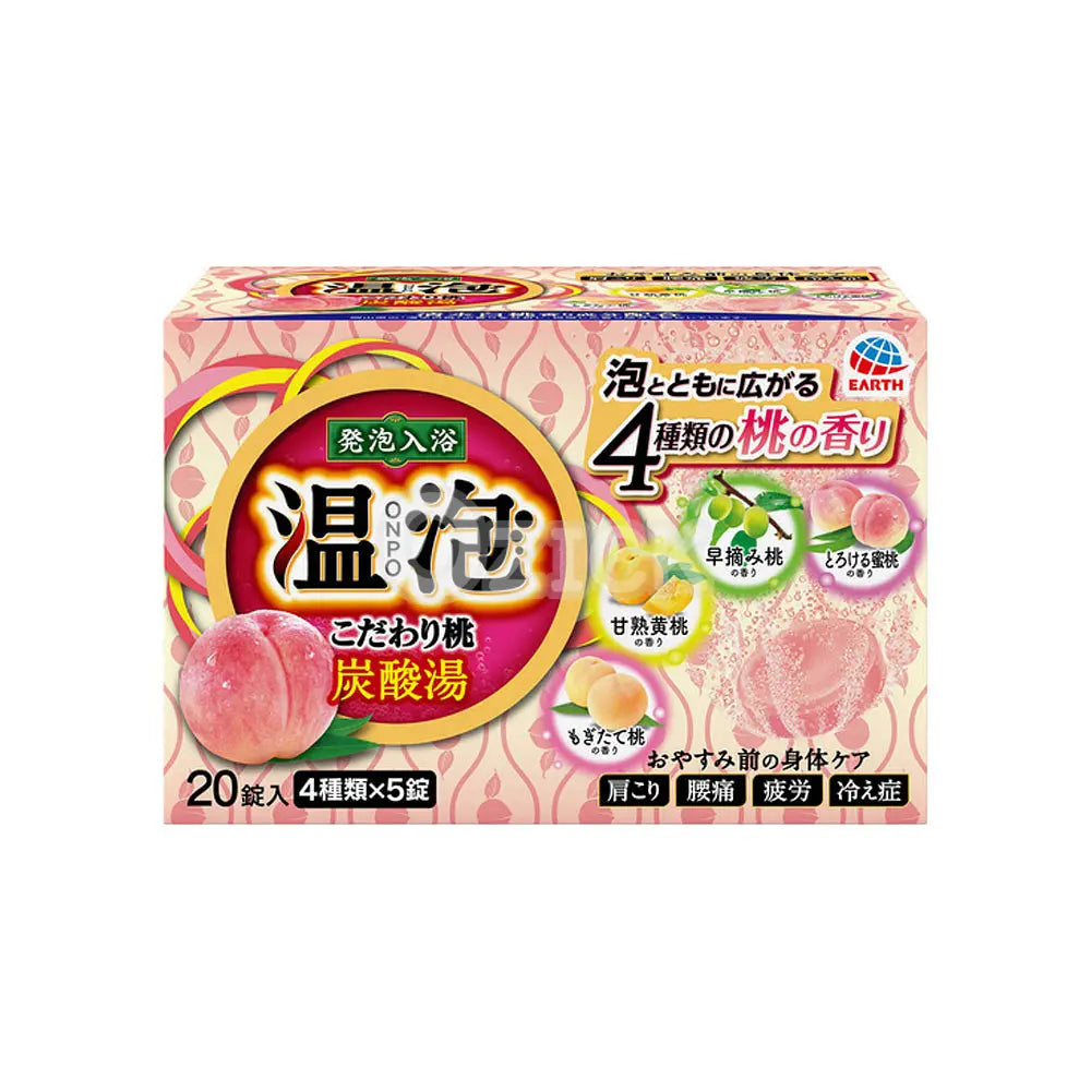 [EARTH CHEMICAL] 온포 ONPO 고집있는 복숭아 탄산탕 20정입 - 모코몬 일본직구