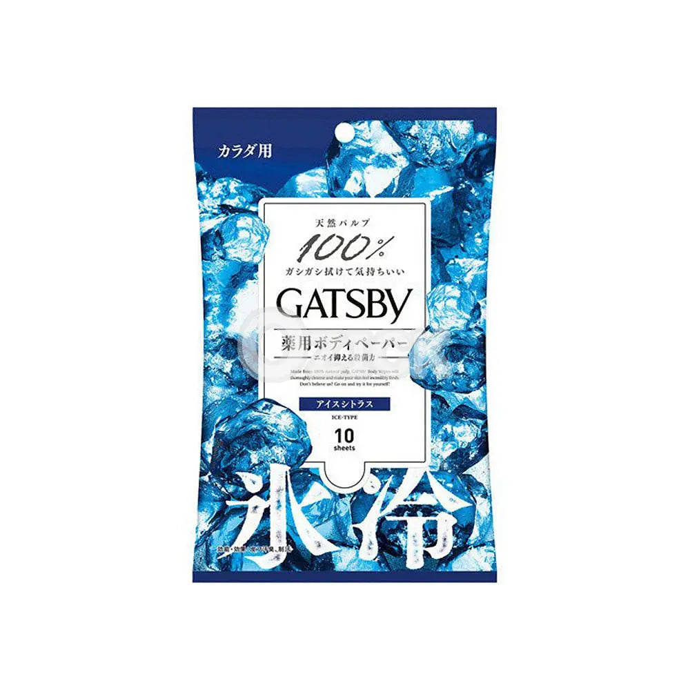 [GATSBY] 아이스 데오드란트 바디 페이퍼 아이스 시트러스 (10매입) - 모코몬 일본직구