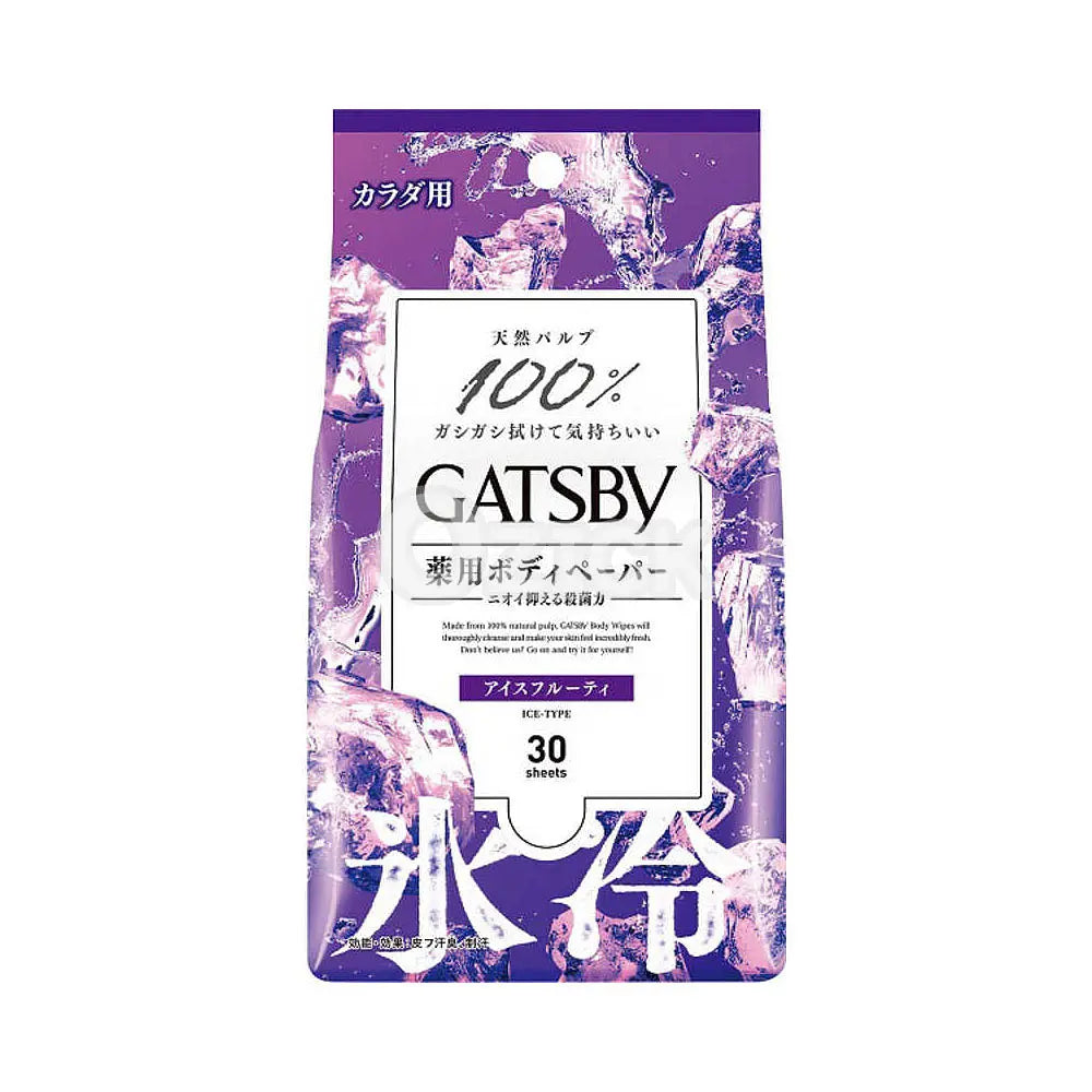 [GATSBY] 아이스 데오드란트 바디 페이퍼 아이스 프루티 (30매입) - 모코몬 일본직구
