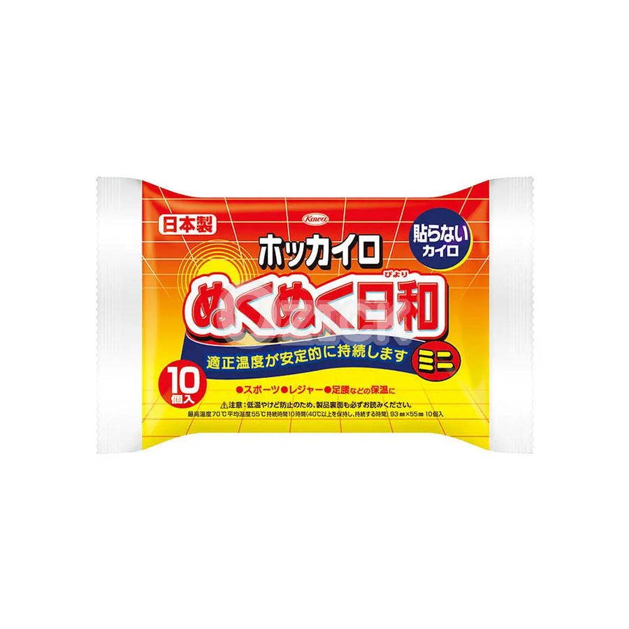 [KOWA] 핫팩 따뜻한 일화 붙이는 타입 미니 10개입 - 모코몬 일본직구