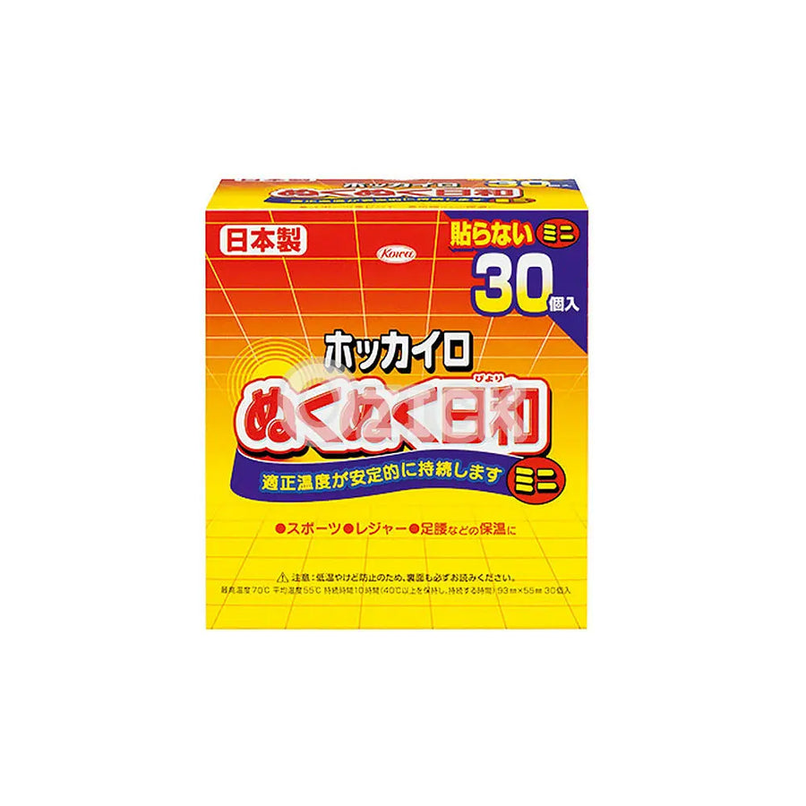 [KOWA] 핫팩 따뜻한 일화 붙이는 타입 미니 30개입 - 모코몬 일본직구