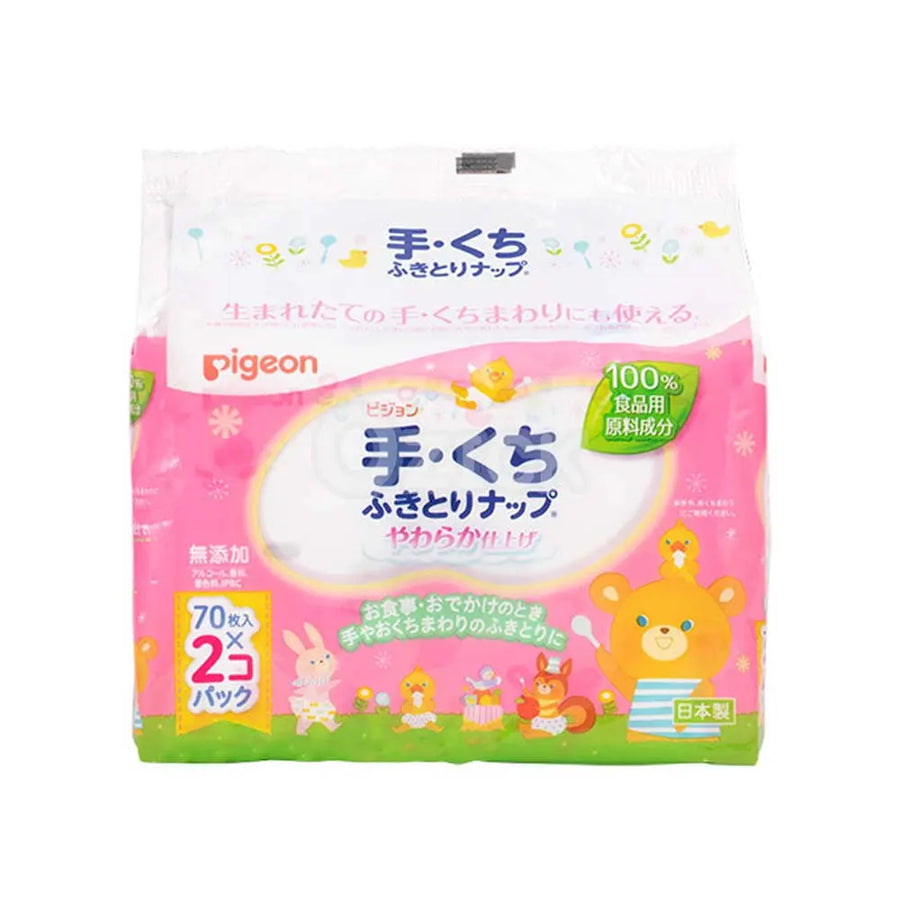 [PIGEON] 손, 입 닦아내기 냅 리필용 2개 팩 - 모코몬 일본직구