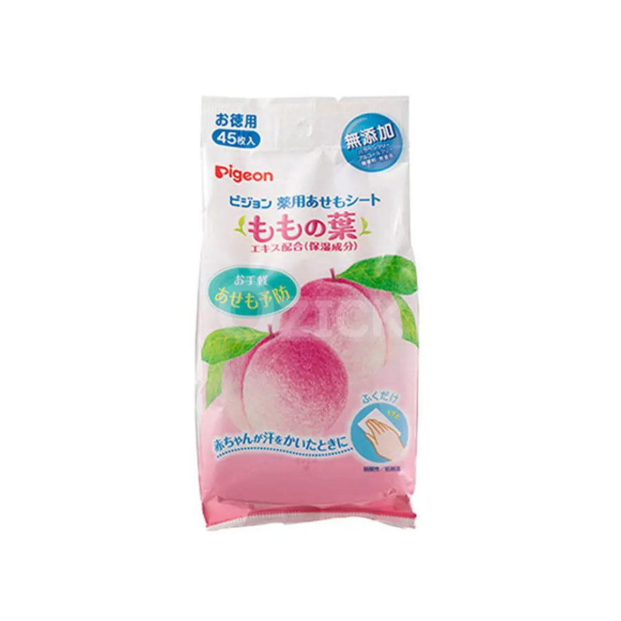 [PIGEON] 약용 땀띠 시트 (복숭아 잎) 45매입 - 모코몬 일본직구