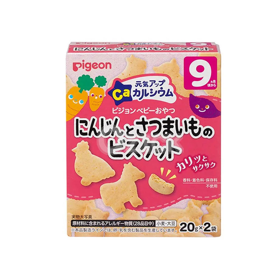 [PIGEON] 건강 업 칼슘 당근과 고구마 비스킷 - 모코몬 일본직구