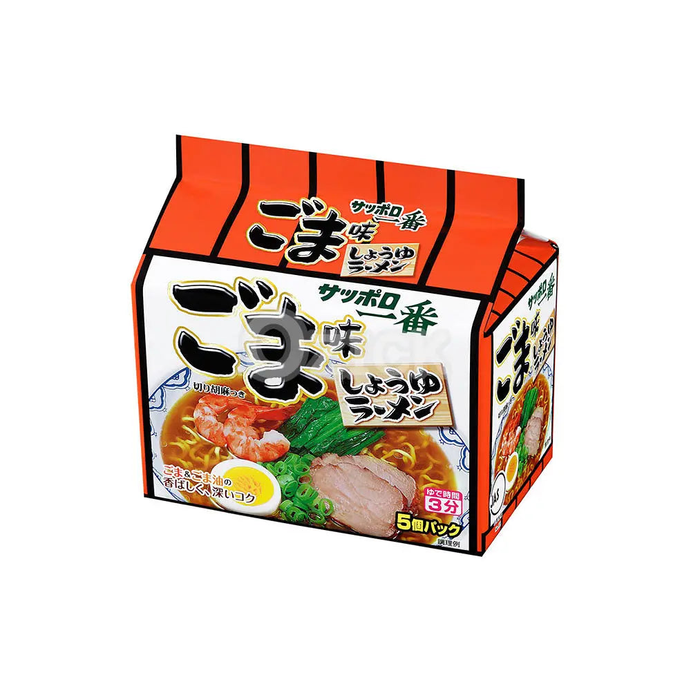[SANYO FOODS] 삿포로 이치방 참깨맛 라면 5개 팩 - 모코몬 일본직구