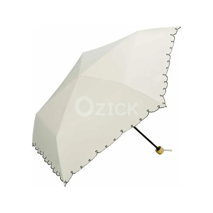 [WPC] 양산 접이식 우산 차광 경량 하트 스캘럽 mini 화이트 - 모코몬 일본직구