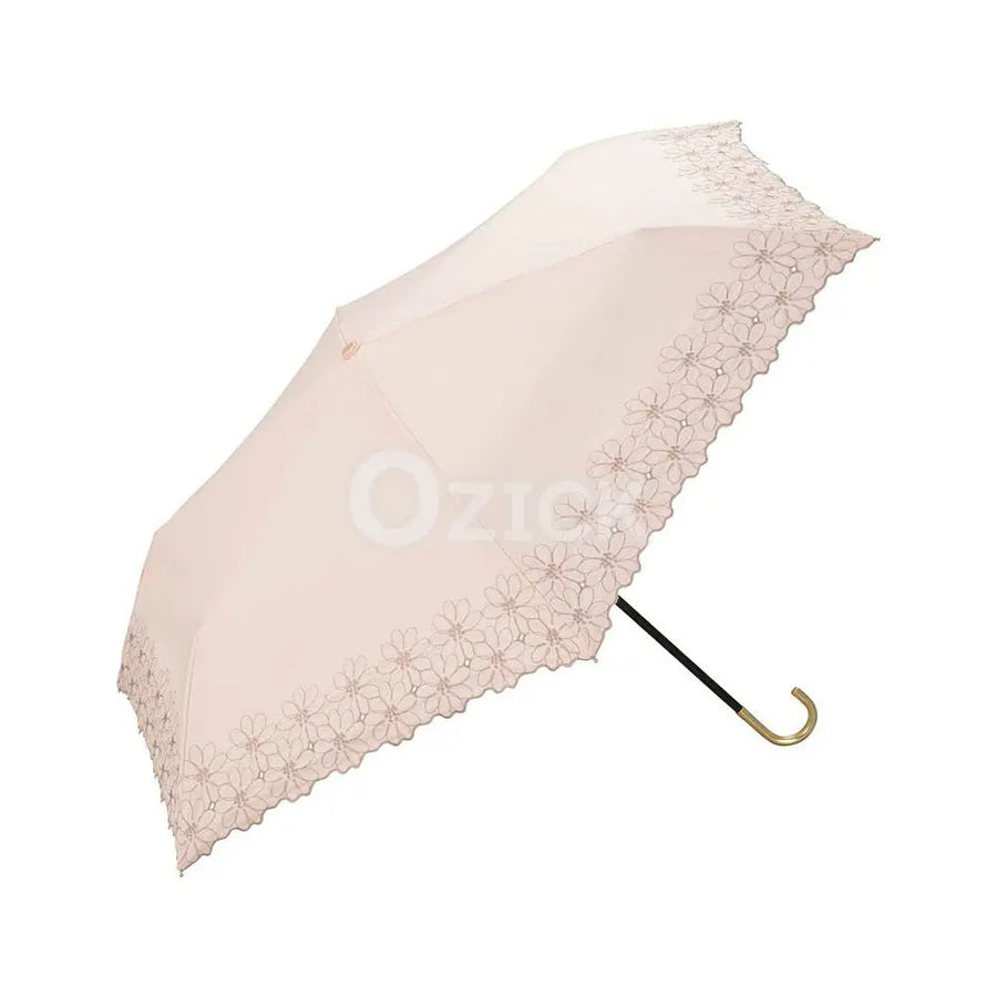 [WPC] 양산 접이식 우산 플라워 스캘럽 mini 핑크 - 모코몬 일본직구