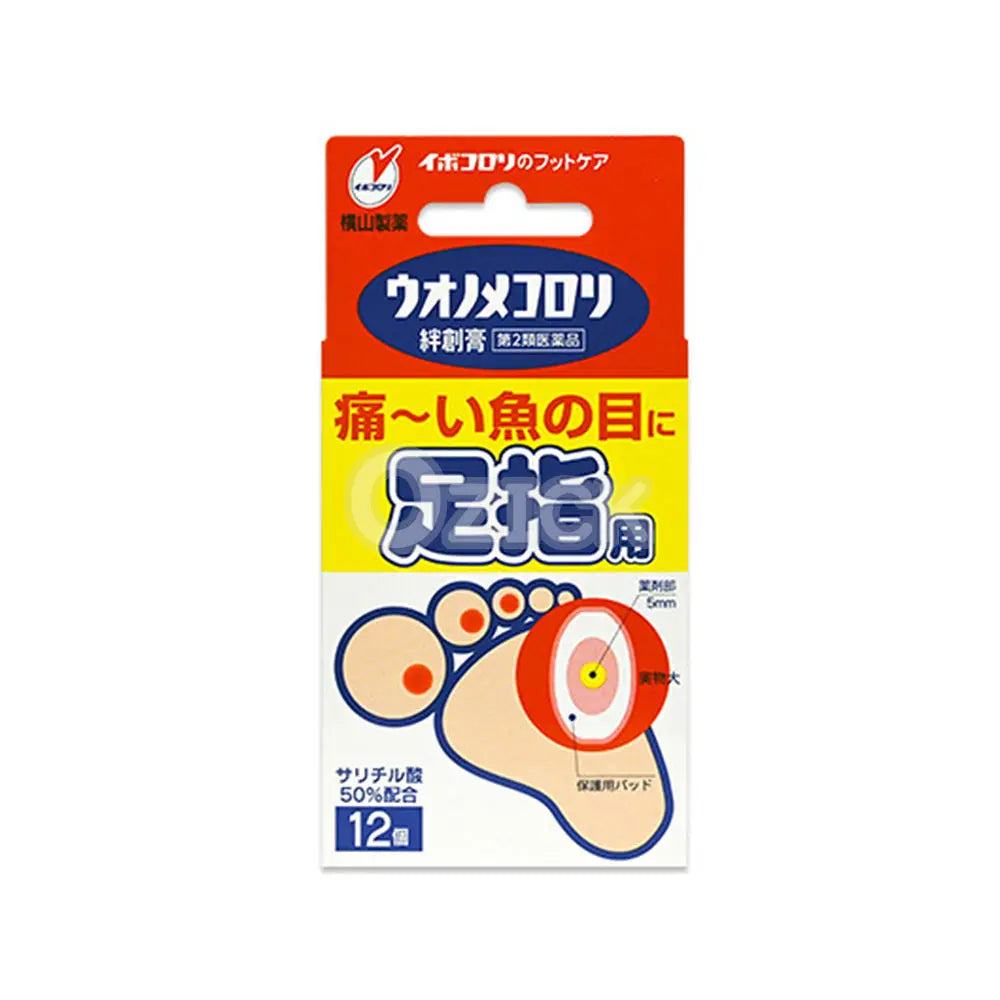 [YOKOYAMA] 우오노메코로리 반창고 발바닥용 12개입 - 모코몬 일본직구